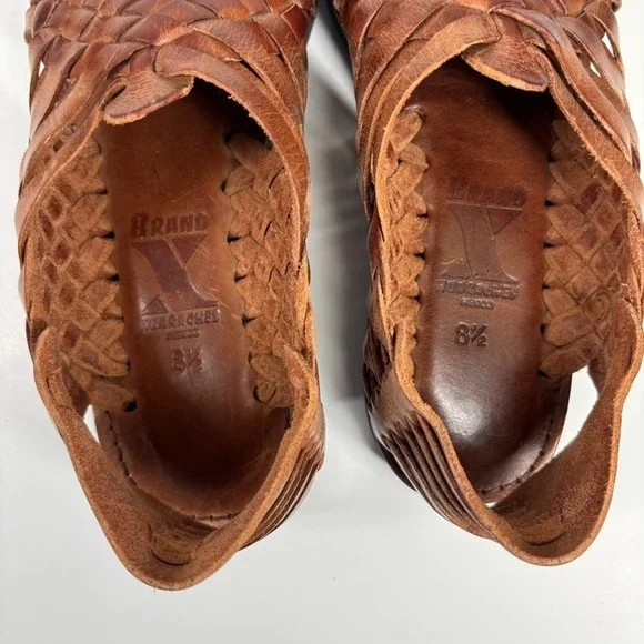 Brand X Huaraches Women's US 8.5 Brown Leather Pachuco Woven Open-Toe Sandals - Picture 16 of 16